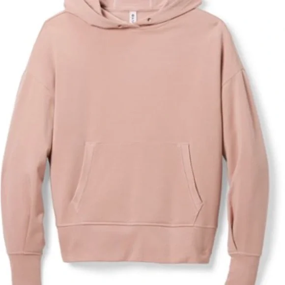 Athleta Balance Hoodie Mocha Latte Medium Modal Sweatshirt Yoga - Picture 2 of 6